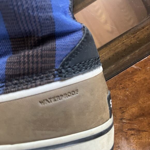 Sorel Women Tivoli II Black/Blue Plaid Waterproof Snow Boots 8 Winter Lined Warm - Picture 9 of 12